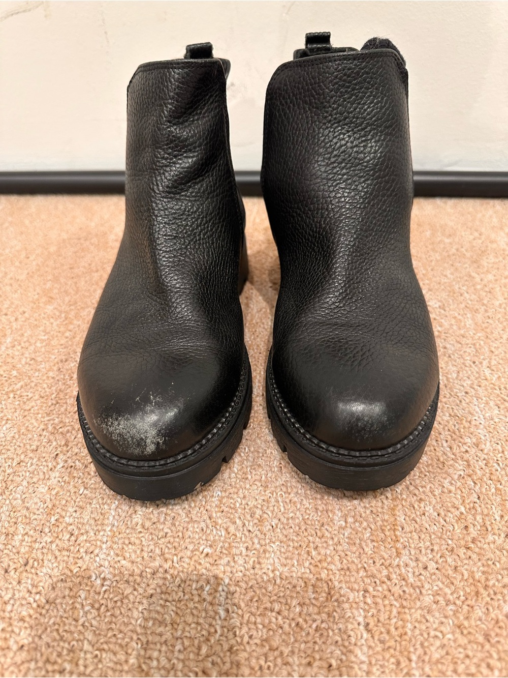 Women's Black Leather Ankle Boots - Classic Chelsea Style